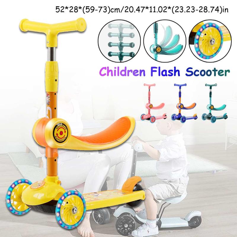 

Children's Scooter Kick Push Kid T Bar Wheel Adjustable Scooters Kids Birthday Gift Fun Sport Toy Scooter For Tricks