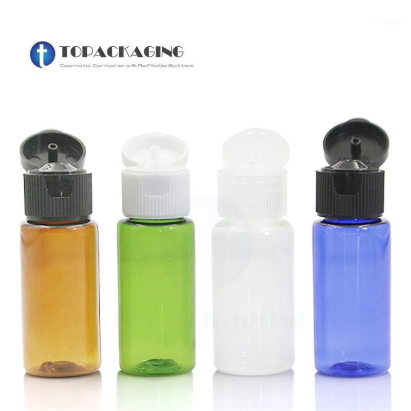 

50PCS*15ML Flip Screw Cap Bottle Plastic Cosmetic Container Small Essential Oil Refillable Empty Serum Shampoo Makeup Packing1