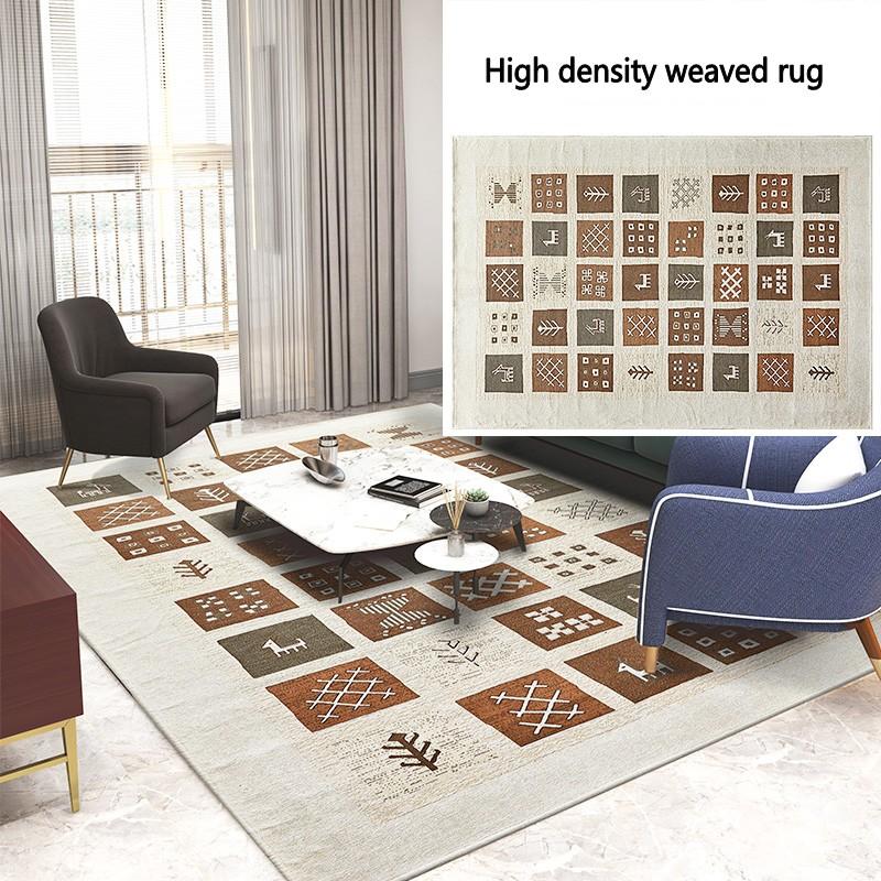 

Retro American style durable machine weaved carpet,vintage living room area rug,big size coffee table floor mat, As picture