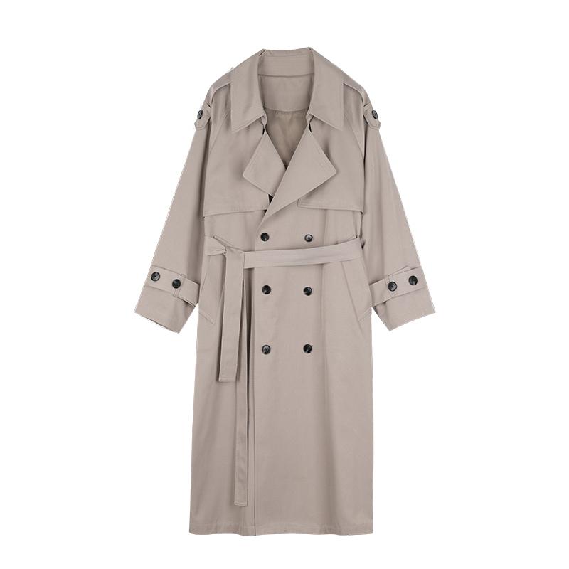 

Woolen Coat Women' Korean Version 2021 New Hepburn Long Jacket knee Length Loose Temperament Windbreaker Jacket Women, 02