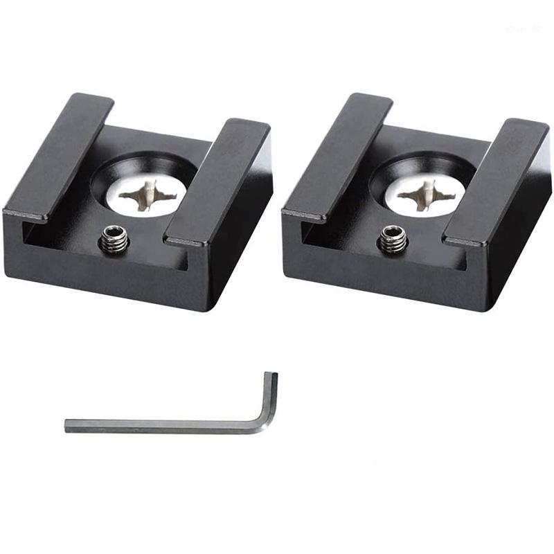 

Cold Shoe Mount Aluminum Adapter Bracket Hot Shoe with 1/4 Thread for Camera Cage Flash Mount(2 PCS)1