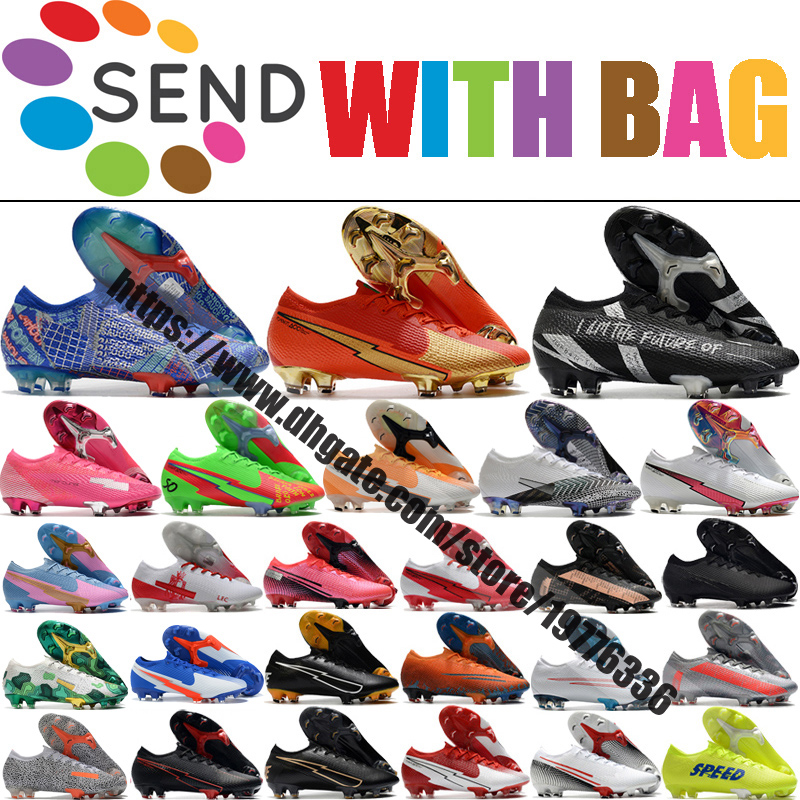 

New Mercurial Vapor13 XIII Elite FG Soccer Football Boots For Mens CR7 Ronaldo Mbappe Neymar Top Quality ACC Soccer Football Shoes Cleats