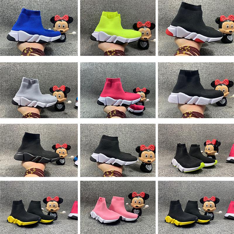 TOP quality Kids Speed Runner Sock Shoes For Boys Girls Fashion Children Boots Luxury Trainers Women Designer Sneakers Chaussures 24-35