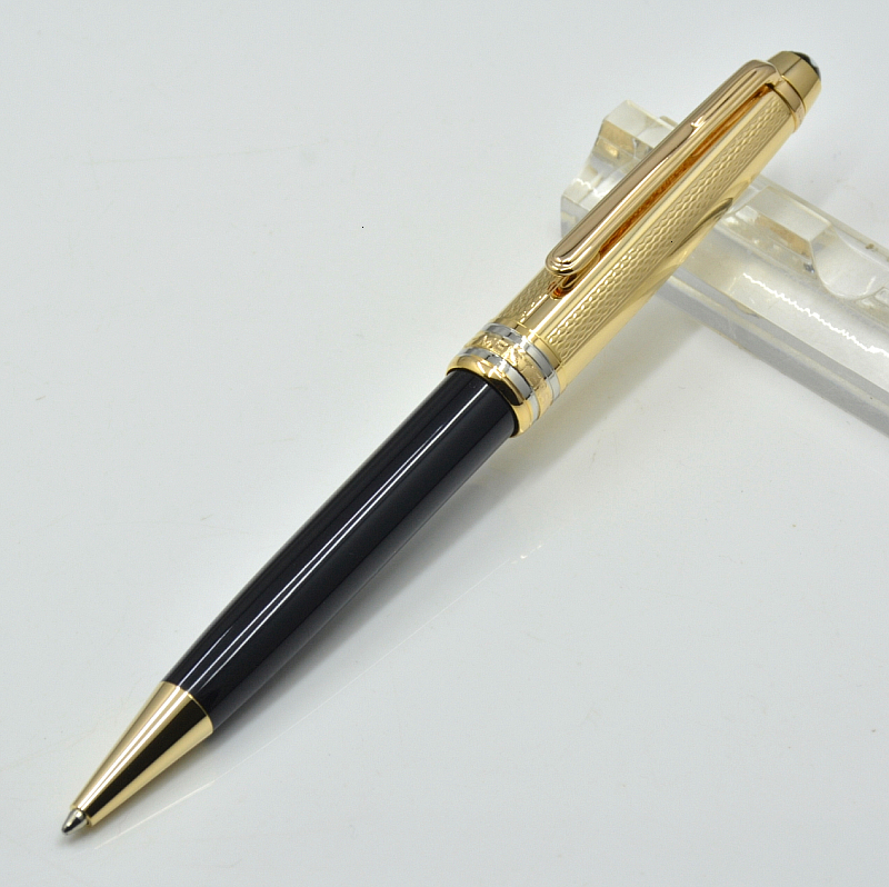 

Clip Luxury Meisterstcek 163 Black Resin Golden Silver Ballpoint pen Roller ball pen Business office Fountain pens with Monte Serial nu, Blue;orange