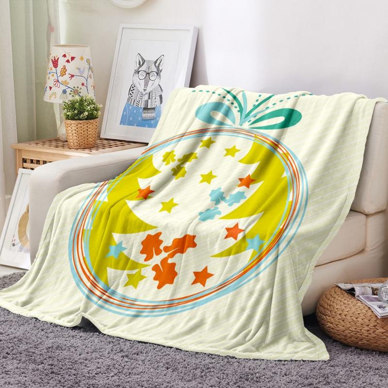 

Circle Flannel Blanket 3D Print Christmas Gift Fleece Blanket Kids Throw For Bedroom Home Textile Decor