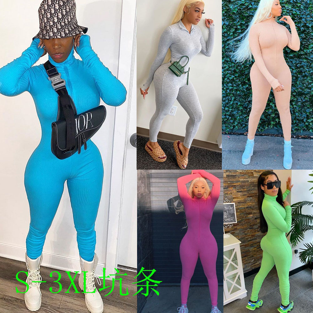 

sexy womens solid color jumpsuits pit bar elastic waist jumpsuit plus size clubwear bodycon for women amp rompers bodysuit, Mix size or leave a message