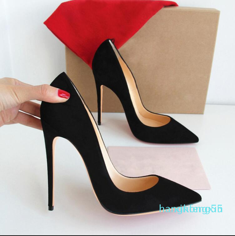 

So Kate Pumps Styles Women Pointed Red Bottoms High Heel Wedding Shoes 8cm 10cm 12cm Sexy Shallow Nude Black Patent Leather Woman Shoe, 10