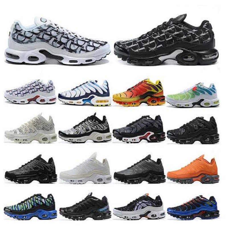 

New mens tn plus running shoes triple black white rainbow Hyper blue Supernova Brushstroke Camo men trainers outdoor sports sneakers, Color 58