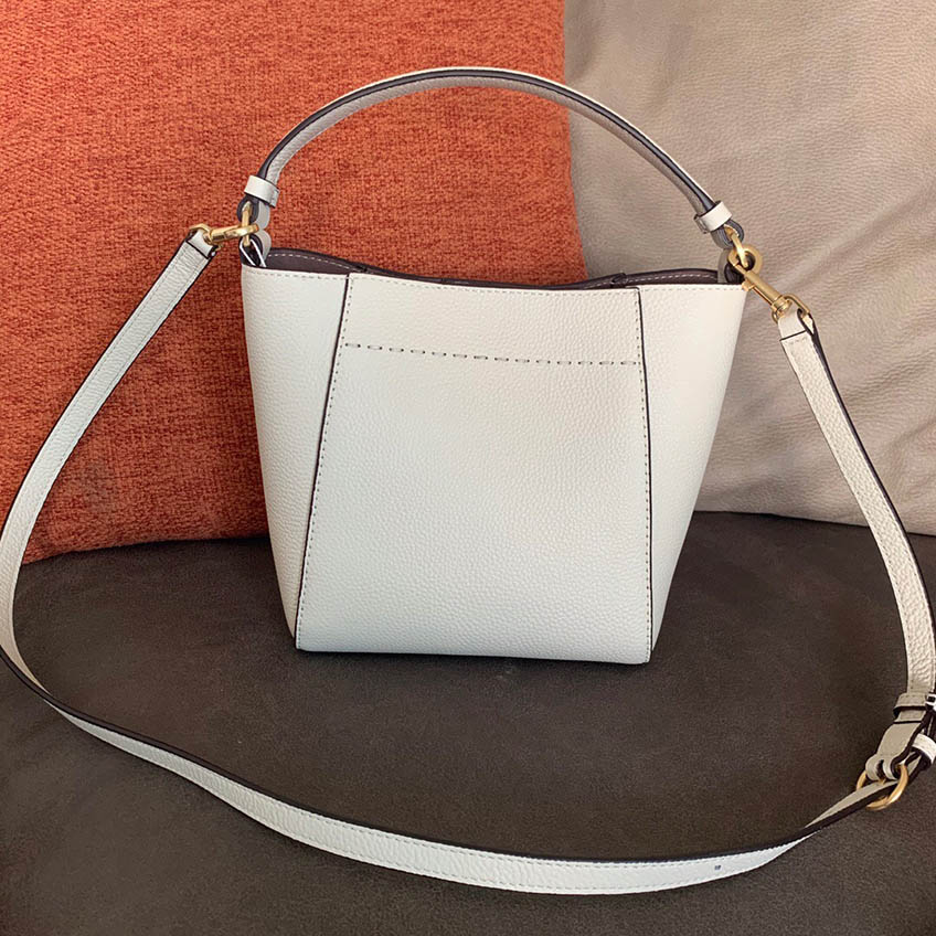 

2020 Handbag Top quality Genuine Leather With shoulder strap Shoulder bags women bags Crossbody bag Cowhide mcgraw small bucket bag hobo, Red