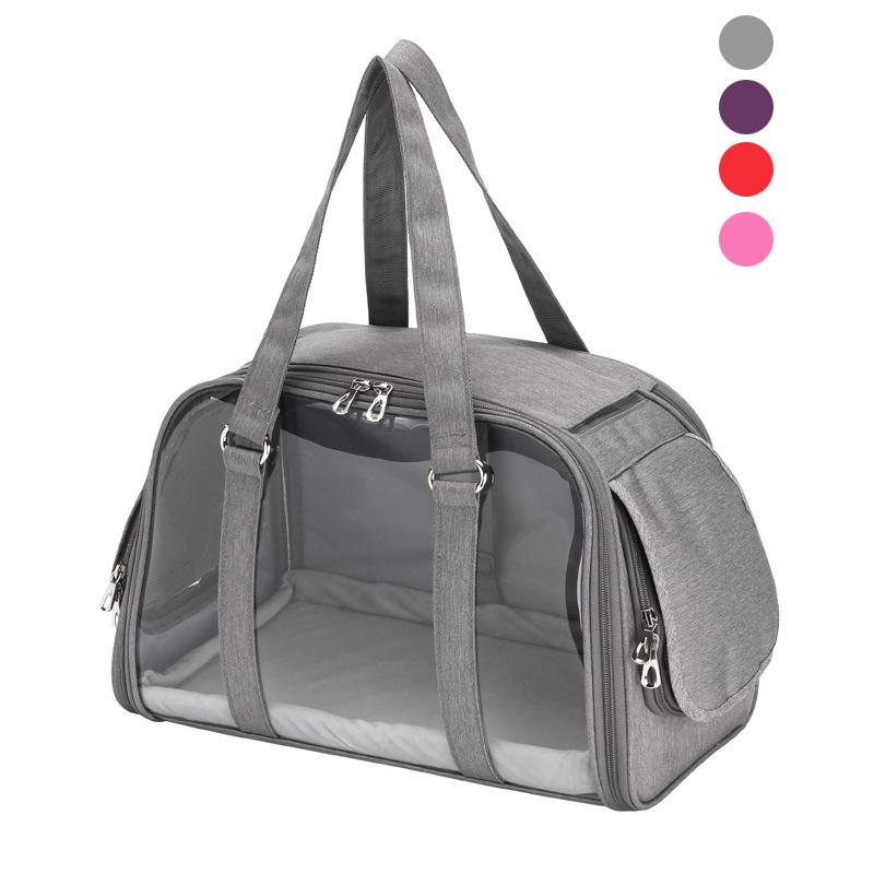 

Strong Cat Carrying Bag Waterproof Top Window Safety Leash Fleece Mat Kitten Puppy Pet Carrier For Small Dogs Travel