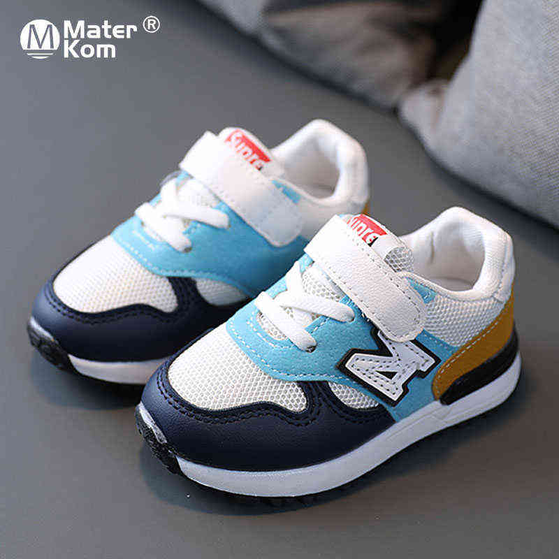 

Size 21-30 Baby Casual Shoes For Kids Boys Girls Children Breathable Sneakers Anti-slippery Kids Shoes Soft Bottom Toddler Shoes G220221, Blue