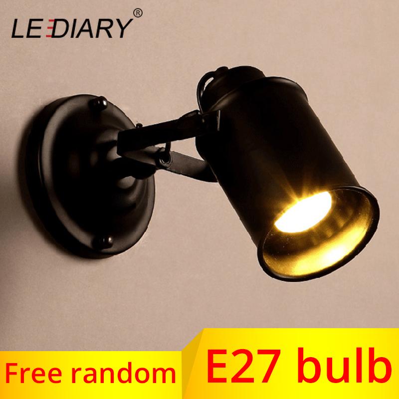 

LEDIARY Loft Antique Spot light Wall Light American Retro Iron Industrial Style Sconce Restaurant Bar Corridor Aisle Wall Lamp