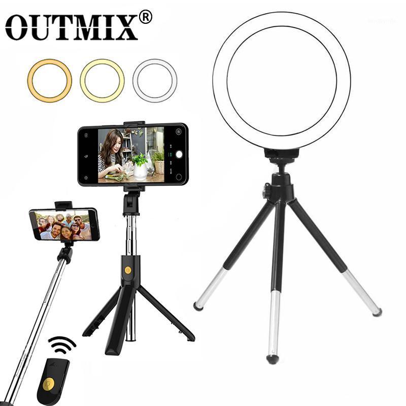 

OUTMIX New Ring Light 16CM Ring Light Photography LED Tripod Lamp with Selfie Stick with Stand1