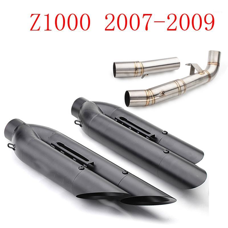 

For Z1000 2007 2008 2009 Motorcycle Exhaust System Slip On Middle Pipe Slip-On with Exhaust Muffler with left and right1