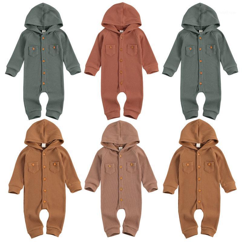 

Cathery Baby Bear Jumpsuit Newborn Boys Girls Button Hooded Romper Long Sleeve Solid Warm Clothes1