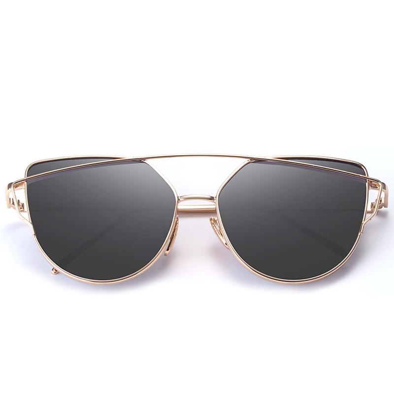 

Sunglasses Retro Cat Eye Women Vintage Brand Shades Black Pink Metal Colorful Sun Glasses Female Fashion Design Eyeglasses