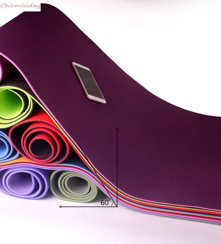 

10mm Thick Yoga Mats Beginner Yoga Sports Exercises Outdoor Indoor Gym Room Fitness Mats Kids Dance Mats With Carring Bag FY6170, Randomlly mixed color