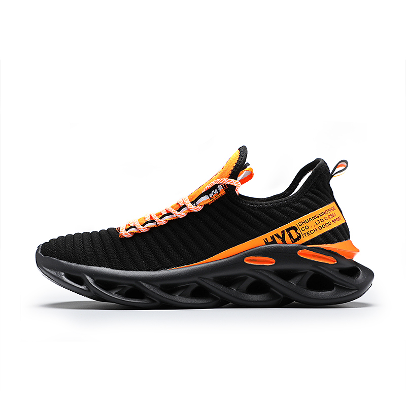

trend Summer casual shoes 2020 new breathable fashion mesh light personality flying weaving male tennis MZT2, Black