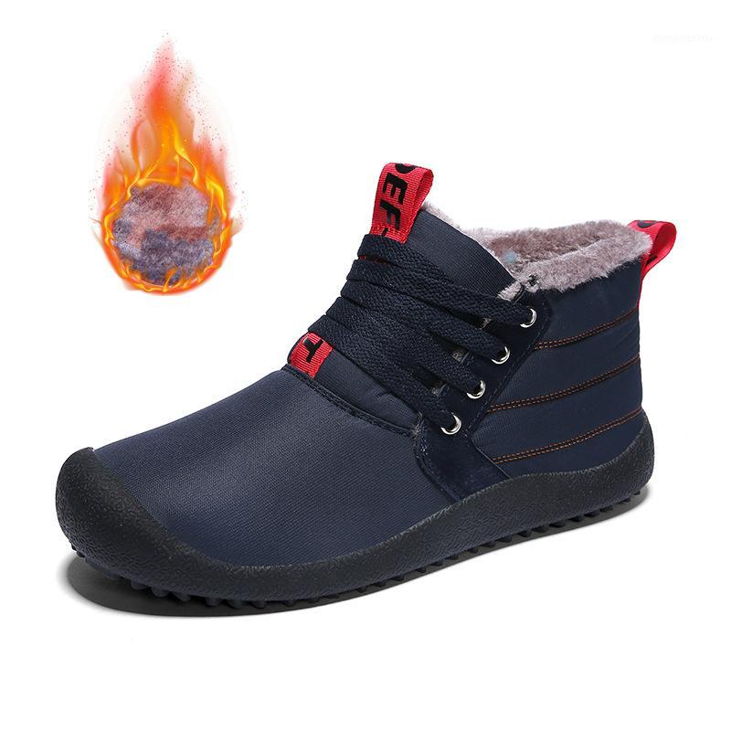 

Brand Men Boots Waterproof Boots Men Ankle Snow Fur Fashion Flat Casual Lace-up Outdoor Shoes Man Size 39-48 High Quality1, L868 black