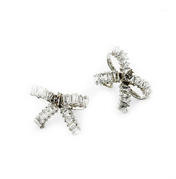 

Stud Small Flower Bow Butterfly Design Crystal Earring Studs Color Elegant Fashion Women Jewelry Girl Gifts SSS-00021
