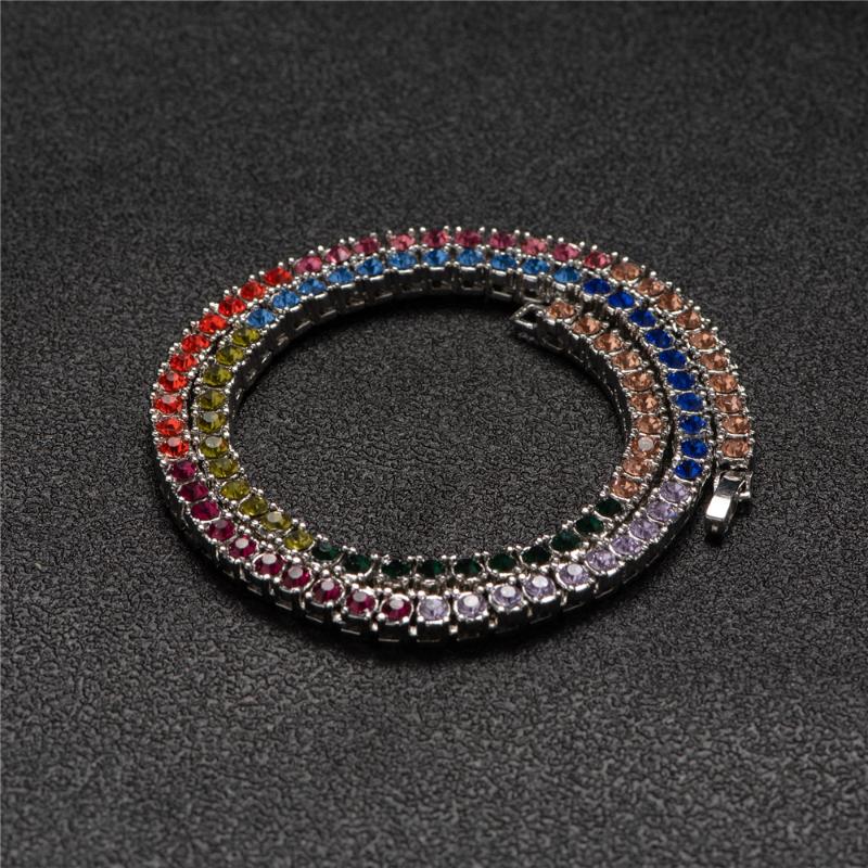 

Siver Rainbow Super Shiny Rainbow Color Crystal Necklace For Women 2020 Sexy & Charm Modern Female Jewelry Party Hipop