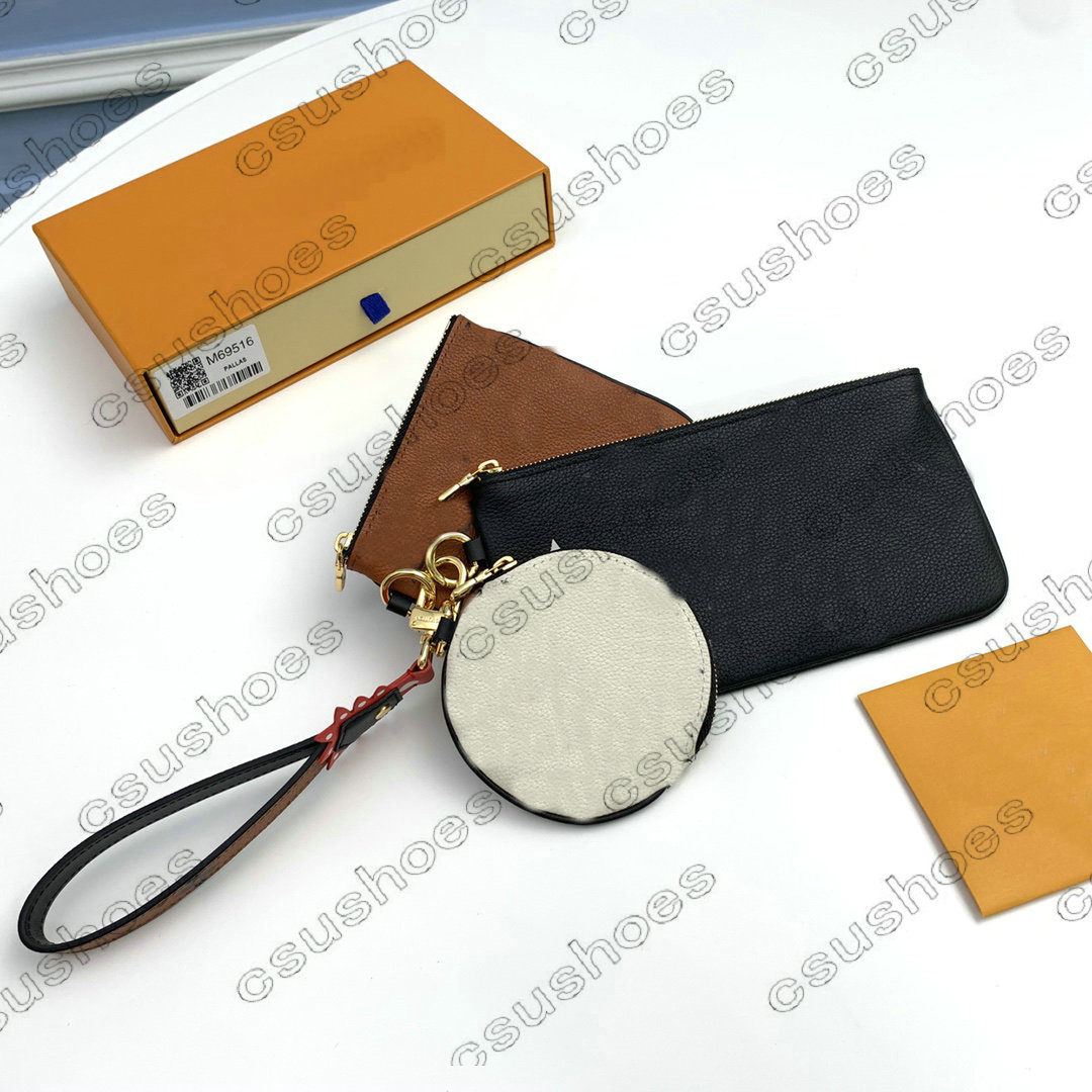 

M69516 CRAFTY TRIO POUCH 3 Womens Clutch Bags Posette Trio 3 in 1 Empreinte Leather Flower Letter Mini Purse Pouches