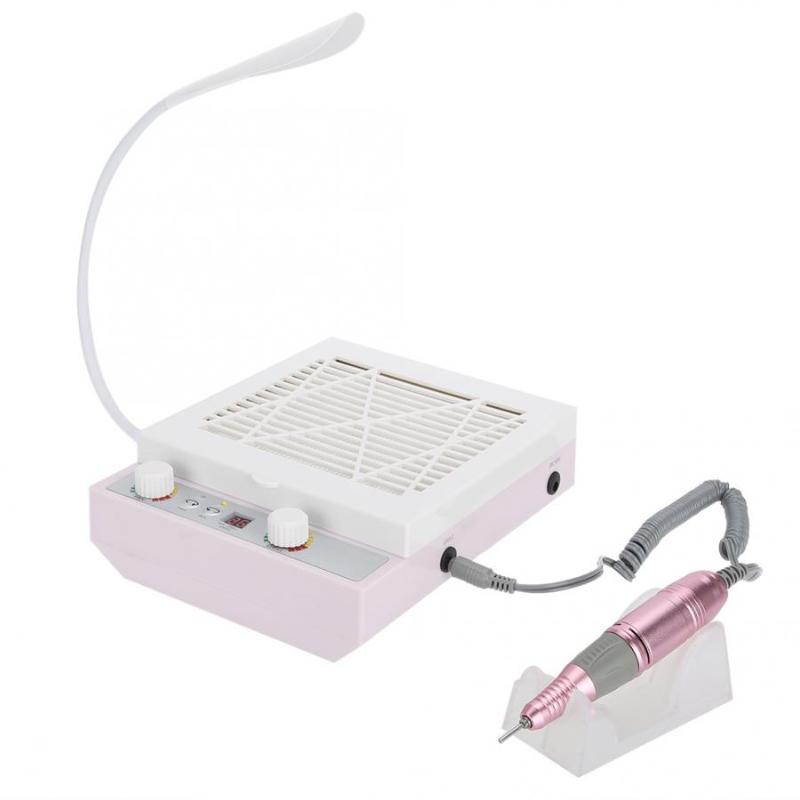 

Manicure Vacuum Cleaner Multi-functional Electric Nail Drill Machine Dust Suction Collector LED Light 100-240V Nail Tools