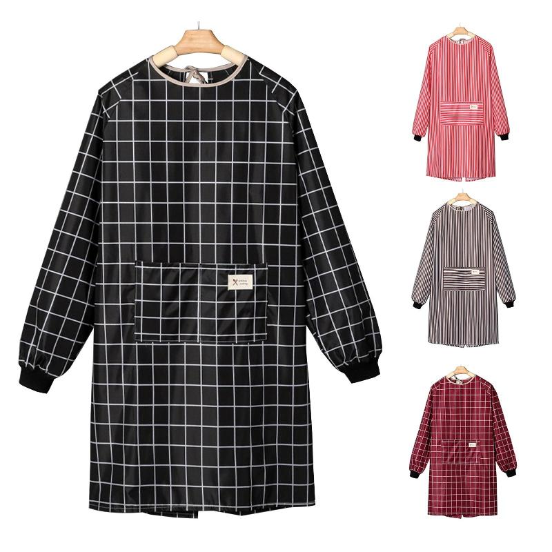 

Long Sleeve Apron with Pocket Waterproof Oilproof Chef Cooking Working Smock