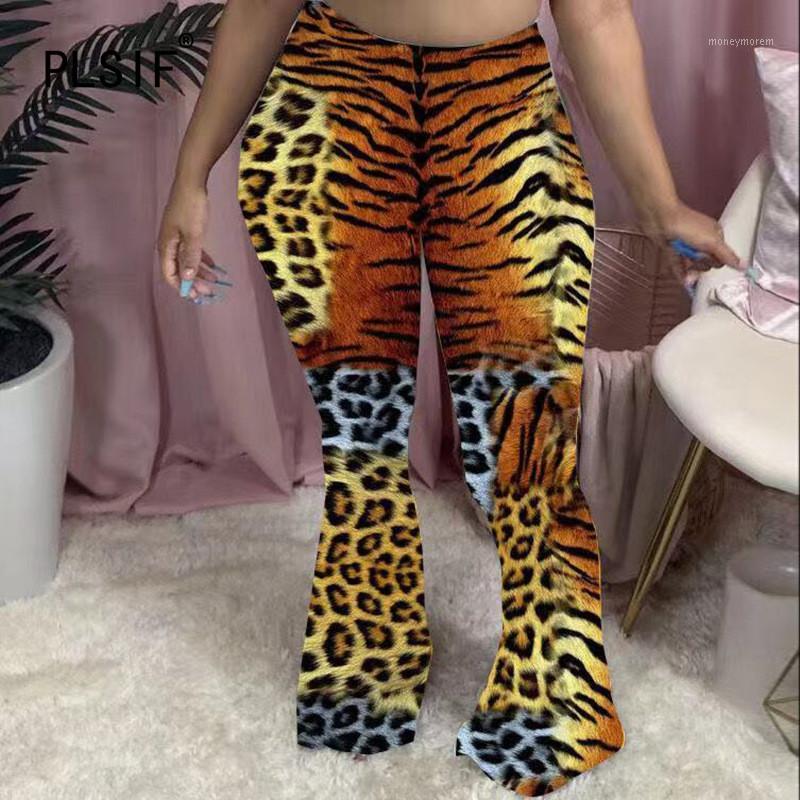 

young party women fashion leopard grain high pockets hip skinny pants high street lady fashion women sheath trouser1, Green