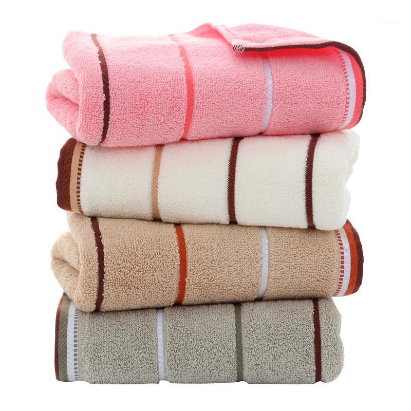 

Striped Bath Towels Striped Drying Hair Towels Terry Face Towel Cotton Soft Toallas Toalha De Banho Household Products JJ60MJ1