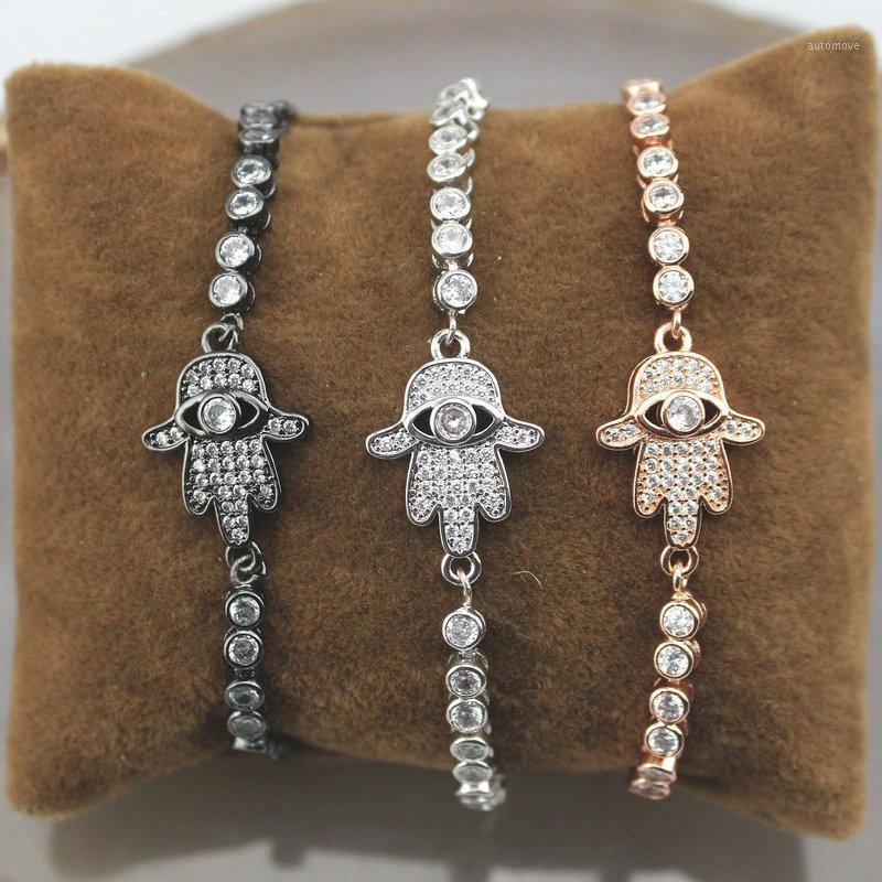 

adjustable 10pcs/lot New fashion cz bracelet, multi color cz connector component ,handmade bracelet jewelry1