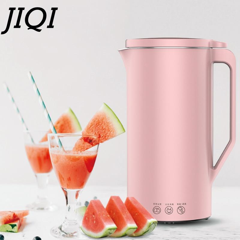 

JIQI 110V/220V Household Soy Milk Machine Electric Juicer Blender Filter-free Fruit Vegetable Maker Automatic Heating 350ML