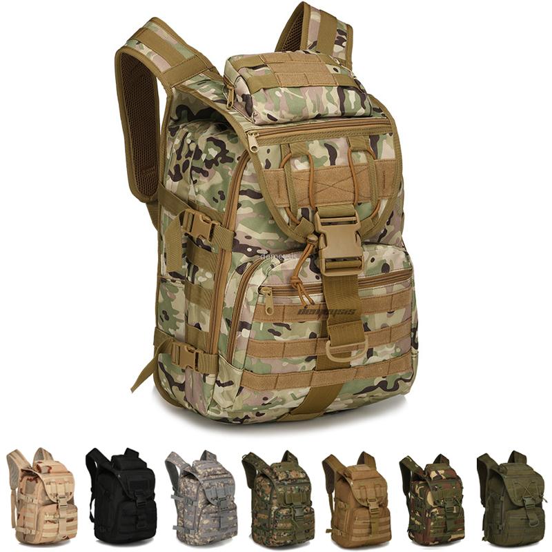 

Tactical Camouflage Army Backpack Men Bags Assault Molle Hunting Backpack Trekking Hiking Camping Rucksack, Black