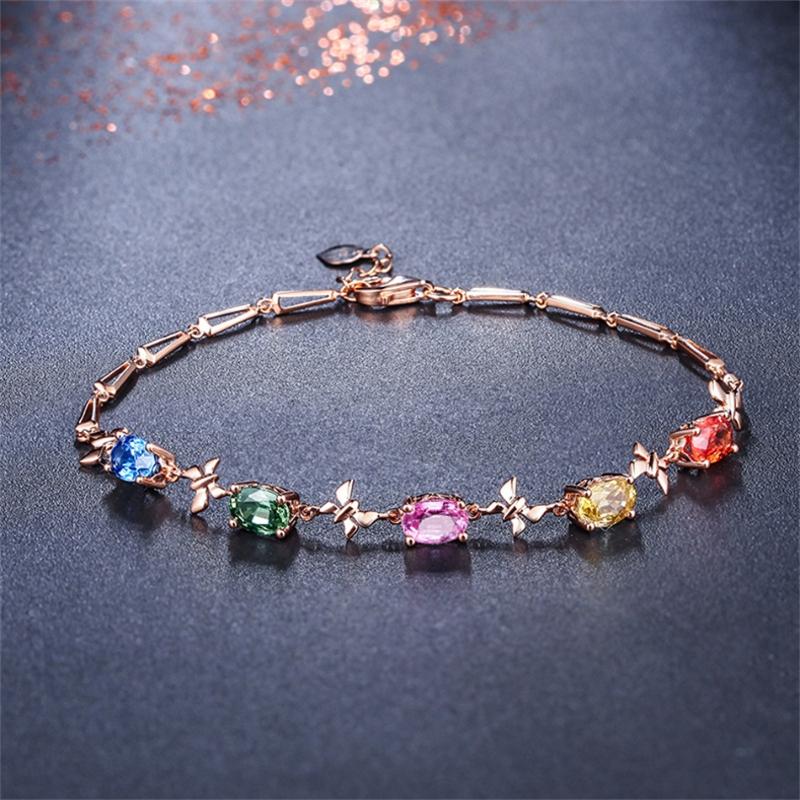 

Colorful Bracelet Women Rhinestone Bracelet Female Fashion Jewelry Accessories 2020 Handwrist Decorations Gifts for Ladies
