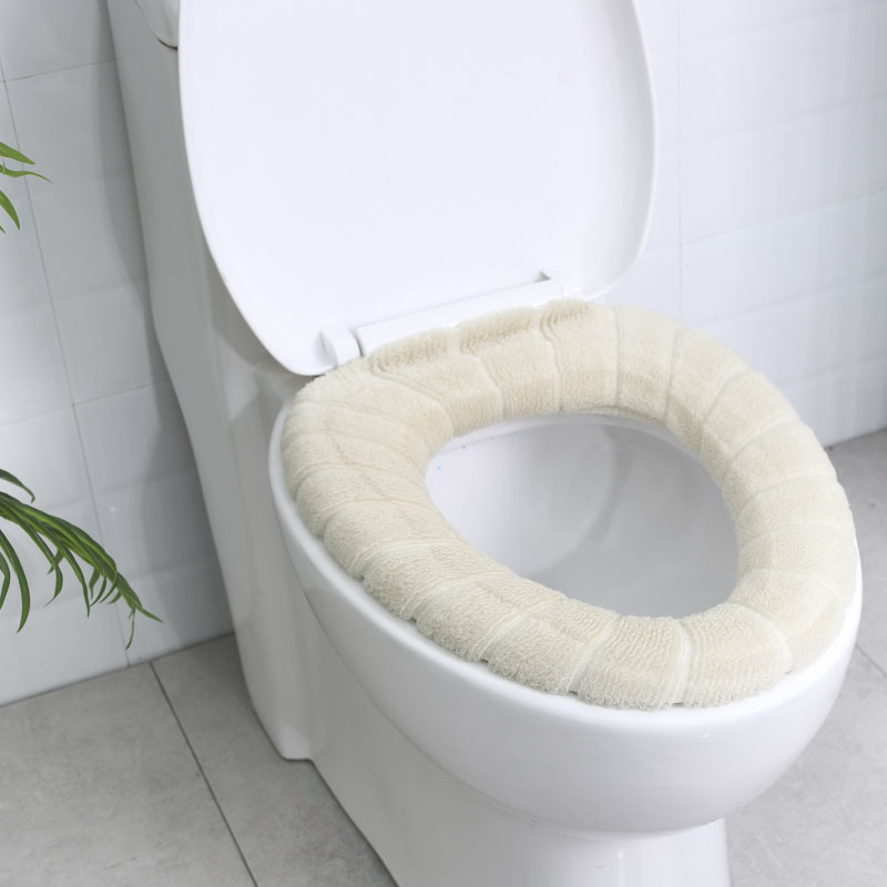 

Toilet Seat Cover Pads Washable Bathroom Soft Thicker Warmer Handle Easy Installation Cushioned Lid Covers 1221917