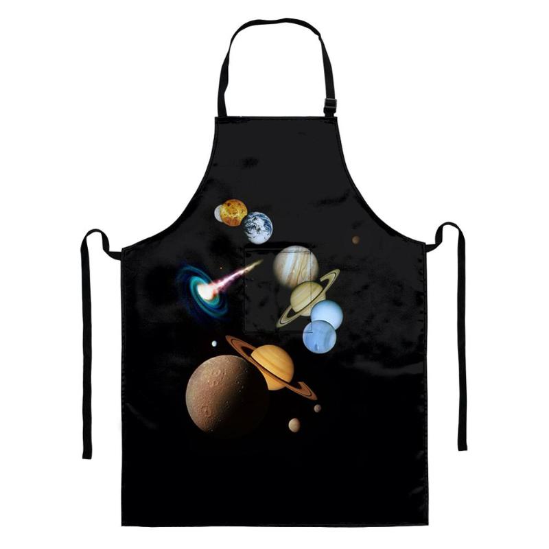 

Printed Sleeveless Aprons Kitchen Women Pinafore Home Cooking Baking Waist Bib for Hair Barista Shop Restaurant