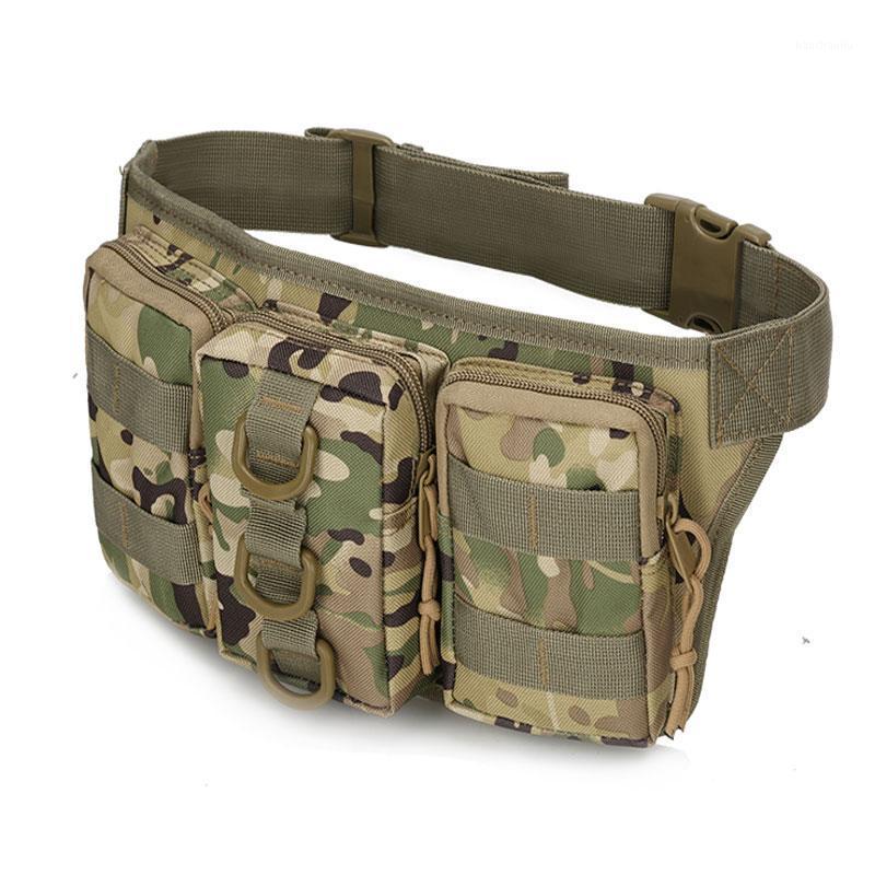 

Waterproof Outdoor Sports Molle Men Tactical Waist Bag Hiking Hunting Riding Army Pouch Bags Climbing Belt Bag 2L1, Black color