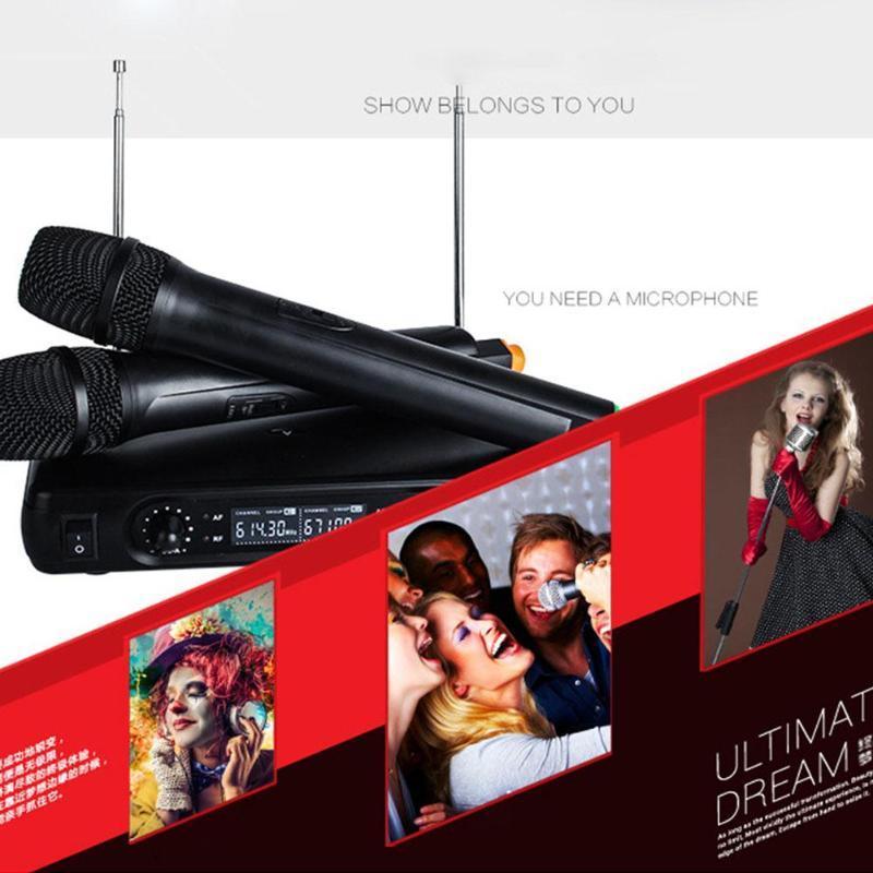 

Wireless Professional Karaoke Wireless 150 Meters 80Hz-15kHz Handheld LCD Microphone Speaker Home KTV Handheld Microphone1