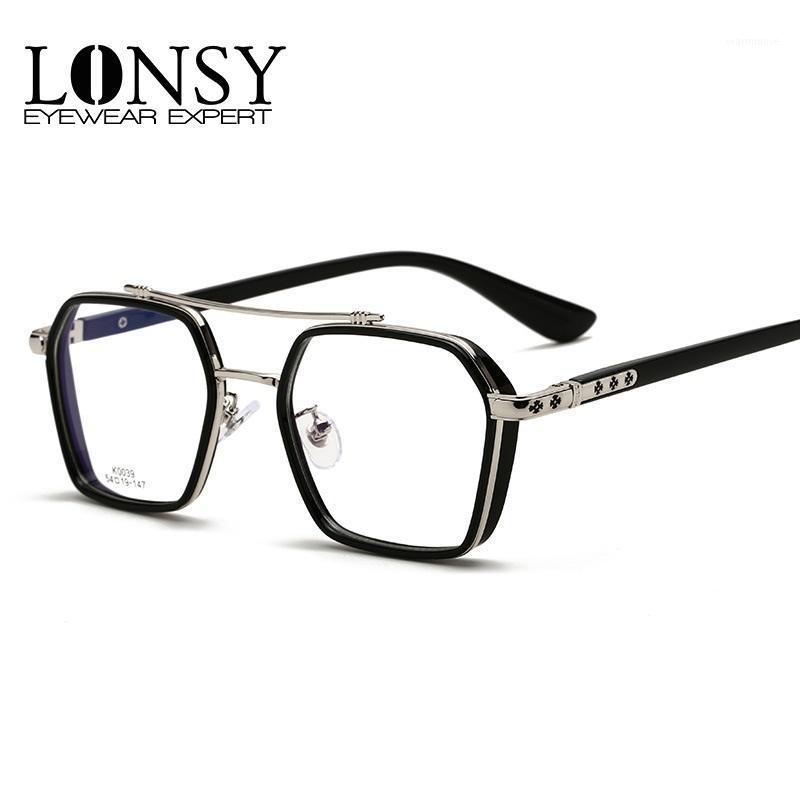 

LONSY Fashion High Quality Classic Myopia Prescription Glasses Frame Women/Men Anti Blue Light Optical Computer Eyewear Diopters1