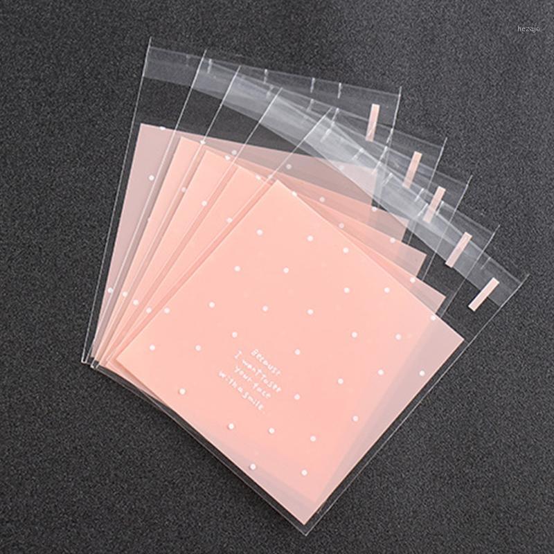 

100pcs Self-adhesive Bag Cookie Biscuit Storage Bag Sweets Packing Plastic Gift Pouch1