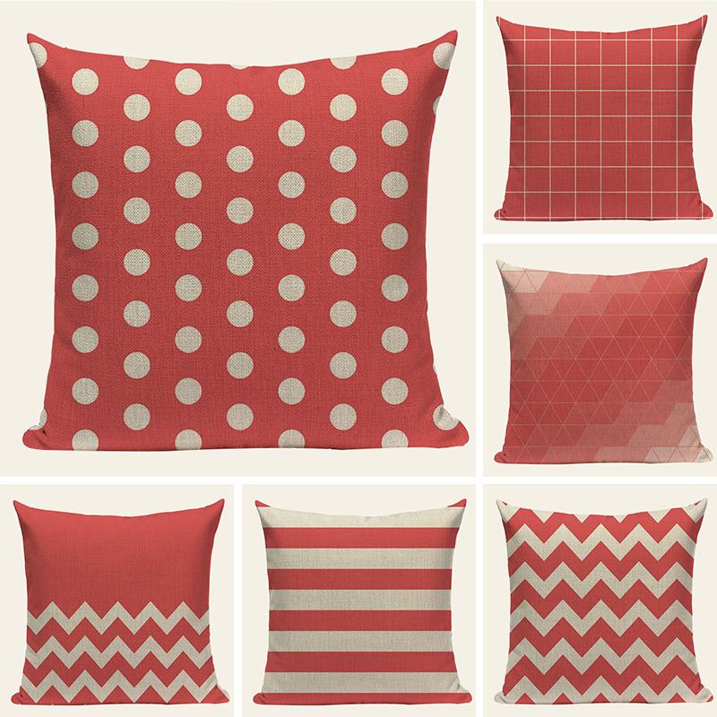 

Chevron Pink Linen Cotton Geometry Decor Throw Pillows Case Linen 45-45 Sofa Car Cotton Cushion Cover Creative Decoration Custom, Colour 08