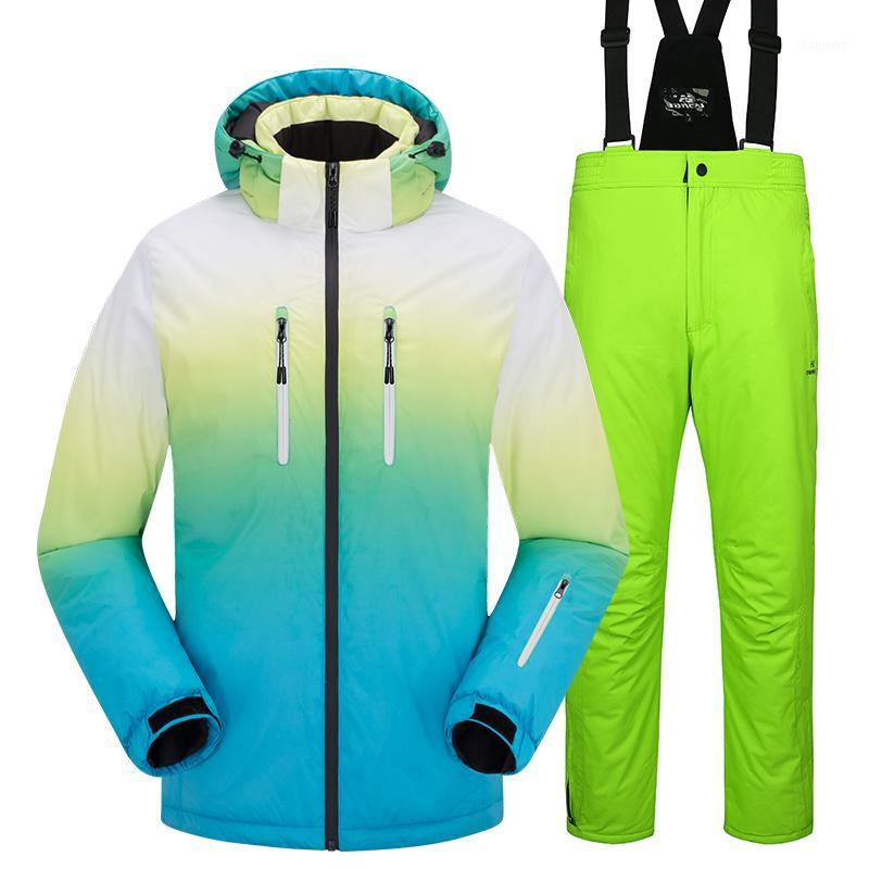 

Thick Warm Ski Suit Unisex Waterproof Windproof Skiing Snowboarding Jacket Pants Set Man Women Female Snow Outdoor1, As photo1