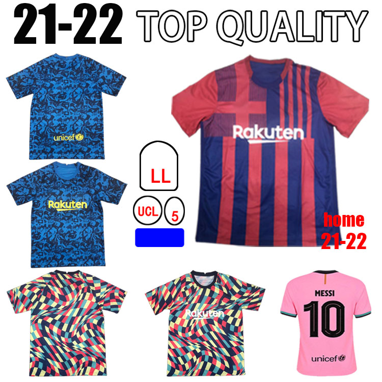 

soccer jersey BARCA 2021 camiseta de futbol ANSU FATI 2022 GRIEZMANN F.DE JONG Maillots de football shirt men kids kit, Training clothes 1