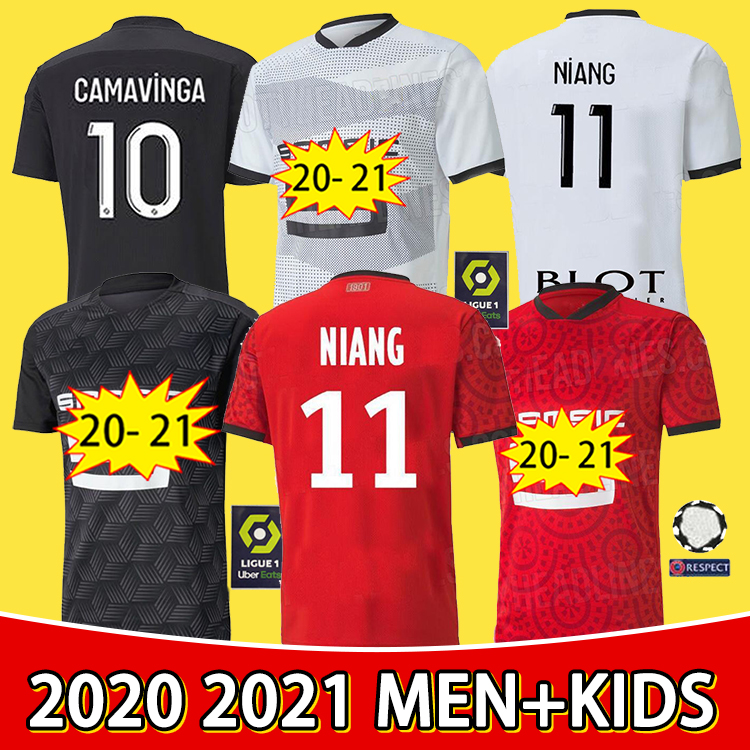 

Men kids 20 21 Rennes Soccer Jersey 2020 2021 Raphinha CAMAVINGA Terrier J.MARTIN Stade Rennais FC BOURIGEAUD home away Football Shirts, Third patch 2