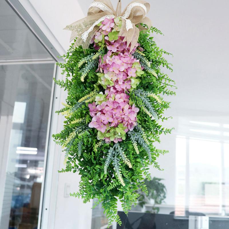 

Xmas Simulation Flower Door Swag Hanging Pendant Holiday Props Party Festival Decor Fall For Arch Front Door Wall Home Hanging, As shown