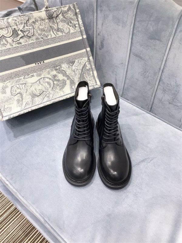 

Boots Leather ankle boot chunky heel Martin shoes Print Leather Platform Desert Lace-up Boot gf201205