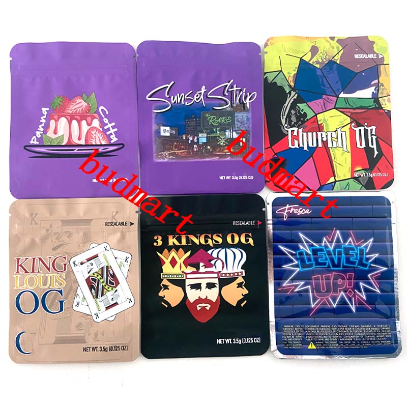 

Cookies smell proof bag 3.5 mylar bags Cannakings The Rare Fresca Level up heat seal mylar bags