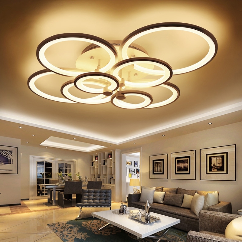 

2021 New Moderno Led Chandelier to Living Room Kitchen Bedroom White Dinner Ceiling Lamp Remote Control House Luminaire Decoration JXBG