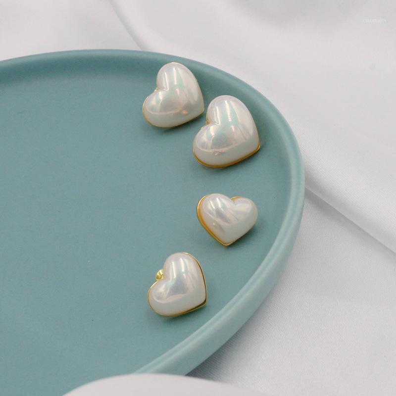 

Stud Timeless Wonder Glam Mabe Pearl Heart Earrings For Women Designer Jewelry Fashion Korean Ins Date Party Cute Egirl 4562