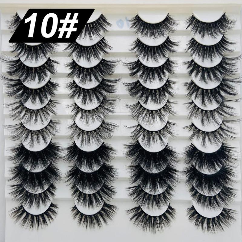 

100PCS wholesale 9D eyelashes 100% Cruelty free Lashes Handmade Reusable Natural Eyelashes Popular False Lashes Makeup